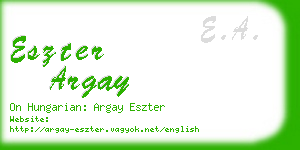 eszter argay business card